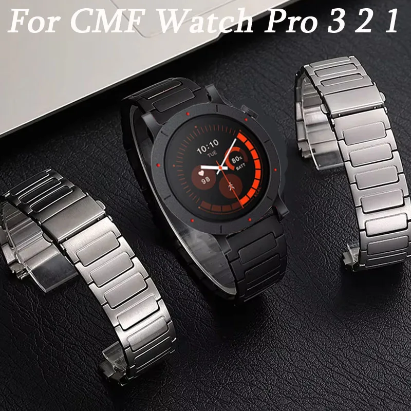 22 mm Edelstahlarmband Correa für CMF by Nothing Watch Pro 3 2 1 Metallarmband-Zubehör für CMF Watch Pro 3 2 1 Gürtel Image