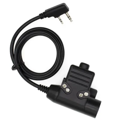 Original PTT Headset Adapter for Kenwood Baofeng UV-5R UV-5RE Plus BF-888S Walkie Talkie Tactical Earpiece Cable Plug Ham Radio