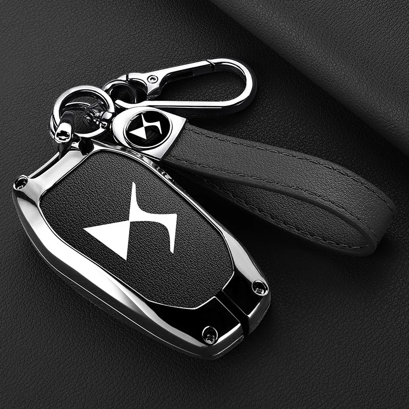 Custodia protettiva per chiave auto in pelle in lega di zinco Custodia protettiva per chiave auto per Citroen DS Spirit DS3 DS4 DS5 DS6 DS7 Crossback DS9