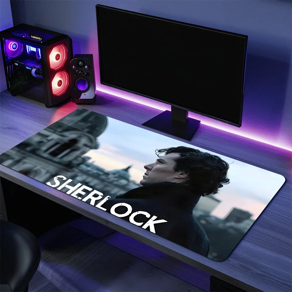 I Am S-SherlockES Film-Mauspad, Tastatur, ergonomisch, für Büro, Gummi, PC, rutschfest, rutschfest, für Zuhause, individuell, bester Preis, große Schreibtischunterlage Image
