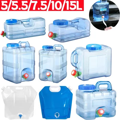 5 L Water Container with Faucet Water Can Bucket Large Capacity Water Bottle Portable Water Container For Outdoor Camping Travel