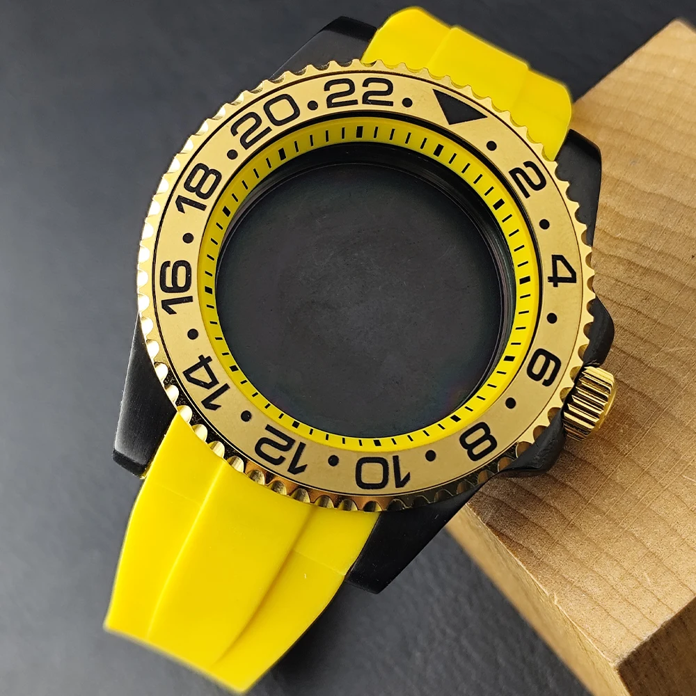 NH35-Gehäuse mit Innenring, 40,5 mm, Uhrengehäuse für Herren, passend für NH34 NH35 NH36 Uhrwerk, Automatik- und NH35-Zifferblatt, Uhrenbox-Zubehör Image