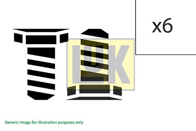 Schaeffler Luk Schraubensatz, Schwungrad [Hersteller-Nr. 411025710] für Mitsubishi Image