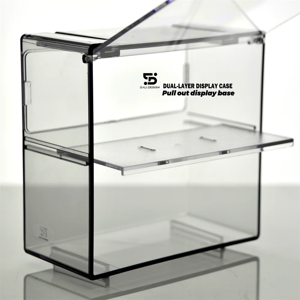 Acryl 1/64 DUAL-LAYER DISPLAY CASE MINI GT TLV Modellauto Vitrine für die Sammlung transparente Displaybox (ohne Autos)