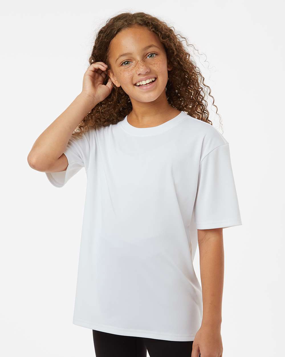 AllPro 48000Y Youth Pro-Lock Performance T-Shirt in White size XL | Polyester