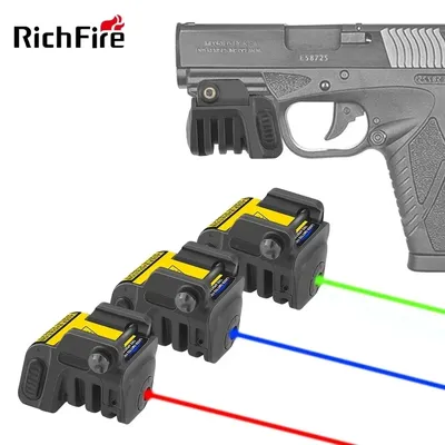Tactical Flashlight 5mw Red Green Blue Laser Beam Rechargeable Compact Pistol Weaponlight for Picatinny Rail-Richfire