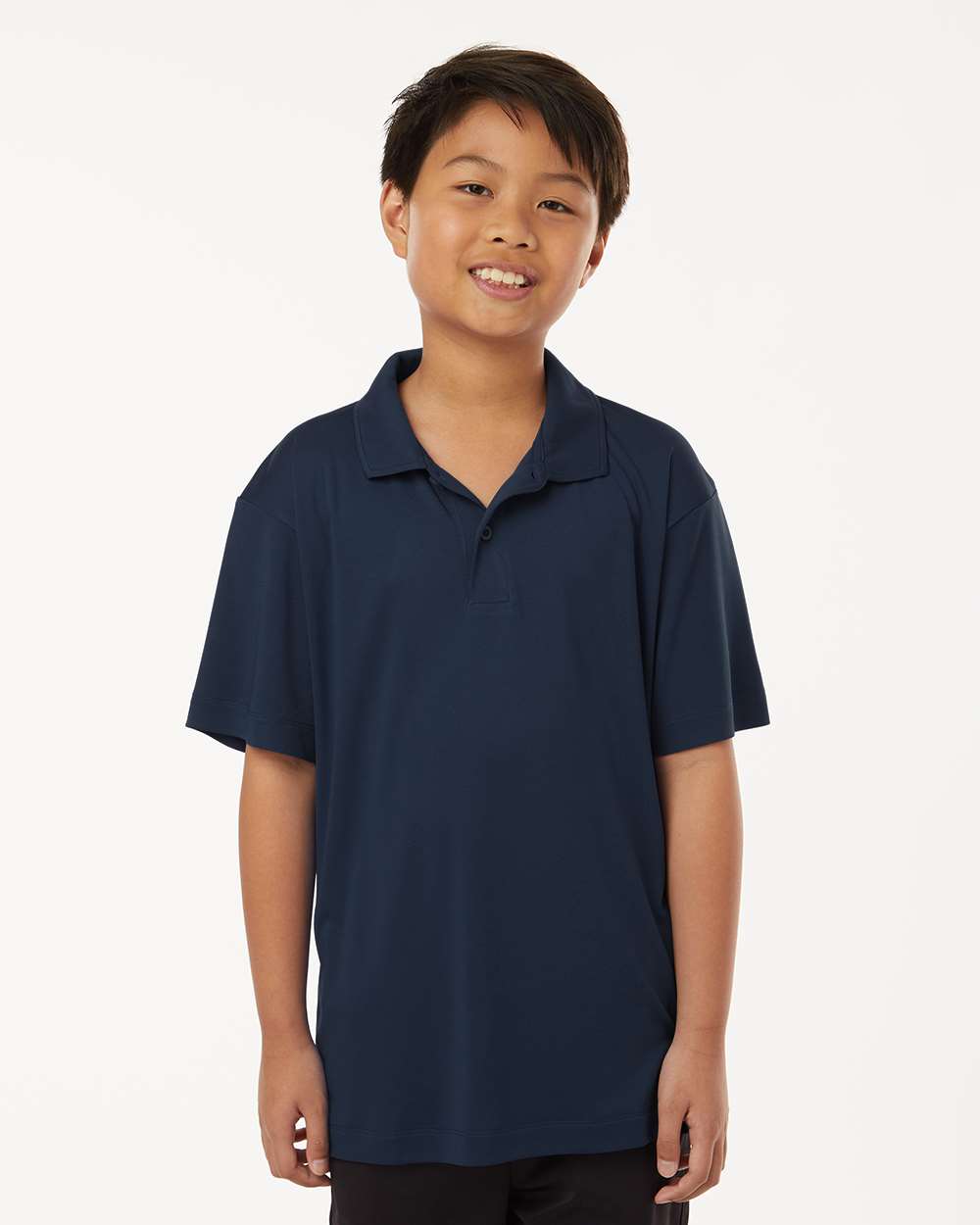 AllPro 41800Y Youth Pro-Lock Performance Polo Shirt in Navy Blue size XL | Polyester
