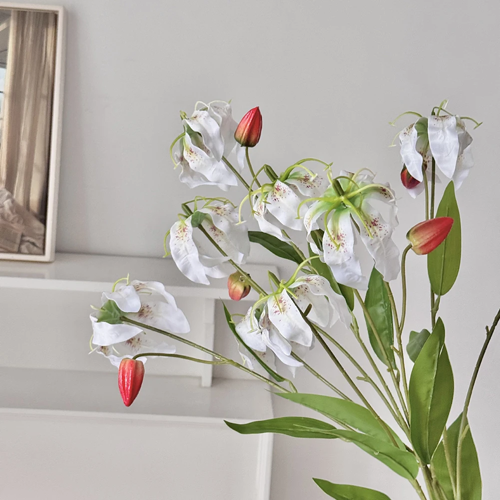 Künstliche Blume Emulation Blumenarrangement Flamme Lilie Hochzeitsdekoration Blume Fotografie Requisiten Heimdekoration Image