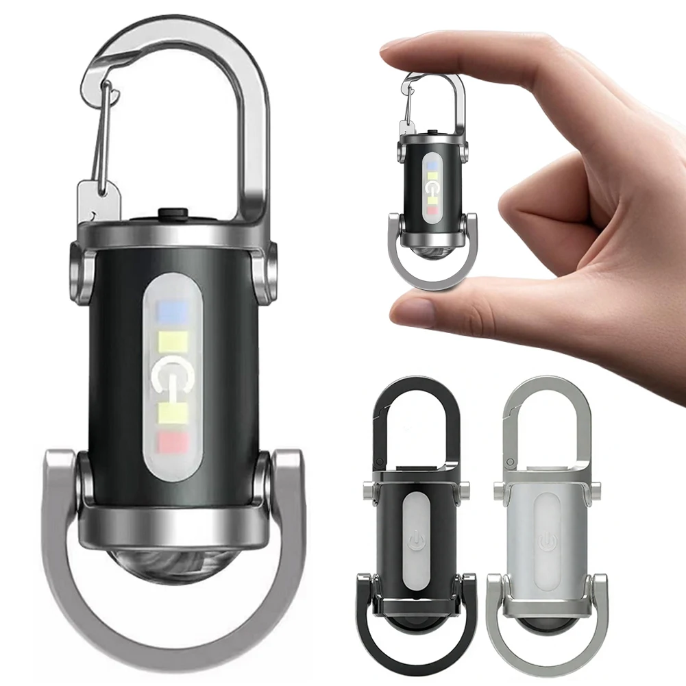1200LM superhelle Mini-Schlüsselanhänger-Taschenlampe, LED, wiederaufladbar, für Outdoor-Camping Image