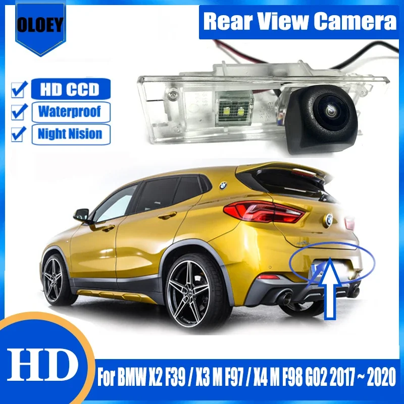 HD Fisheye Rückfahrkamera für BMW X2 F39 / X3 M F97 / X4 M F98 G02 2017 ~ 2020 Backup Rückfahrkamera / Kennzeichenkamera Image