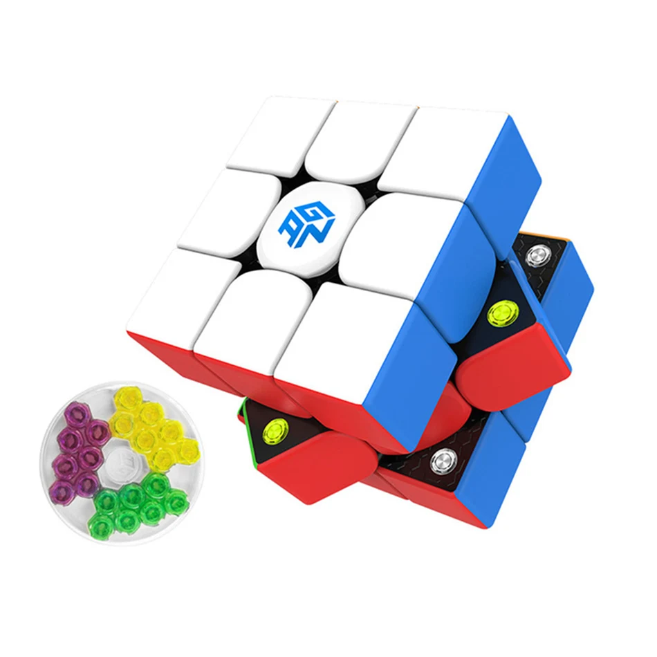 c Stickerless 3x3 Speed Cube Magnetic Professional Speed Cube GAN356M 3x3 GAN 356 M Image