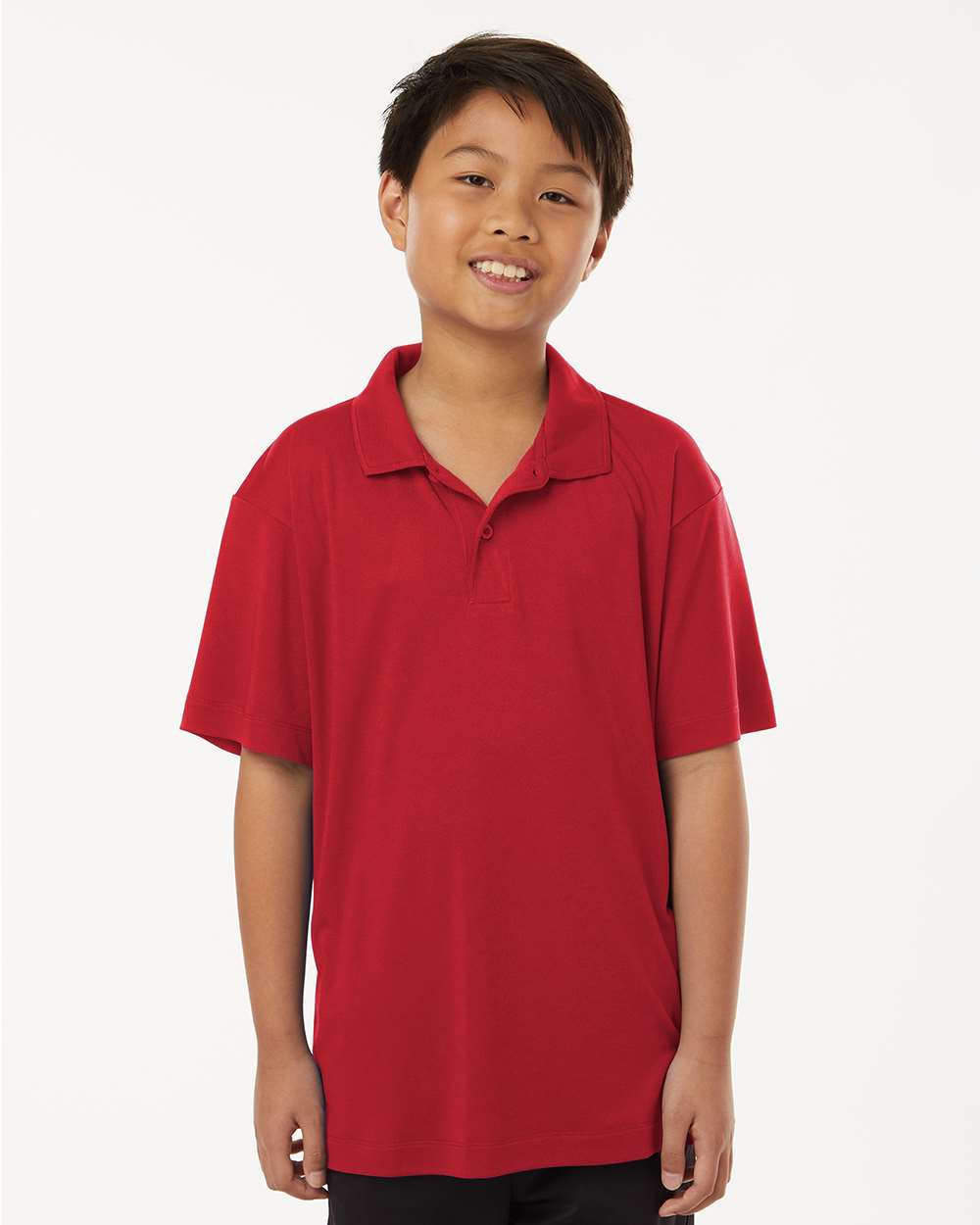 AllPro 41800Y Youth Pro-Lock Performance Polo Shirt in Red size Small | Polyester - AllPro