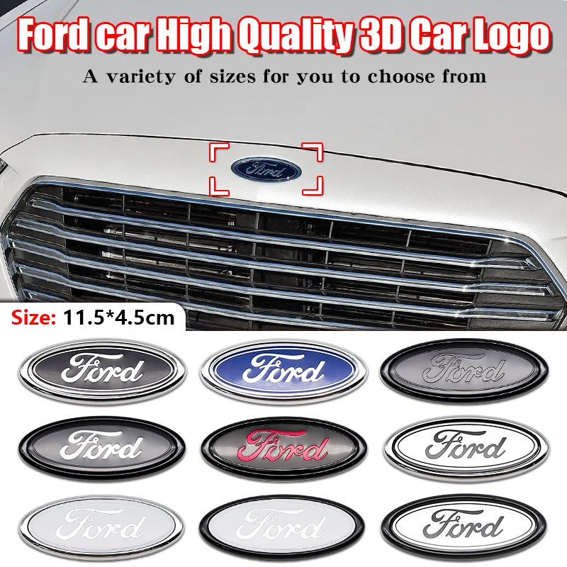 ABS Auto Kühlergrill Hinten Stamm Logo Emblem Aufkleber Für Ford Focus Mondeo Rand Ecosport Ranger Fiesta Fusion Kuga Zubehör Image
