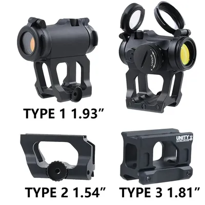 UNITY Fast Riser Mount Aluminum Mount For T01 T02 Red Dot Sight Easy Installation Adjustable Scope Mount for Sight