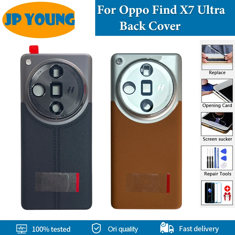 Cover posteriore originale per Oppo Find X7 coperchio batteria Ultra posteriore PHY110 porta posteriore con custodia con logo con sostituzione adesiva