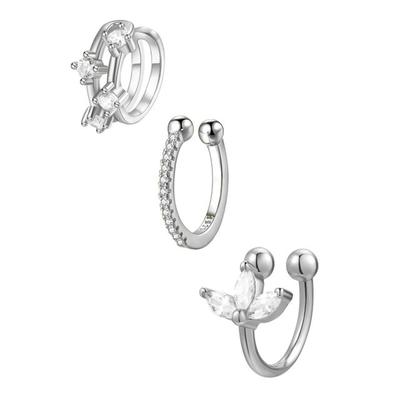 Hey Happiness - Ear-Cuff-Set aus 925er Sterlingsilber Ohrringe 3 ct Damen (77.89 € / 1 ct) Image