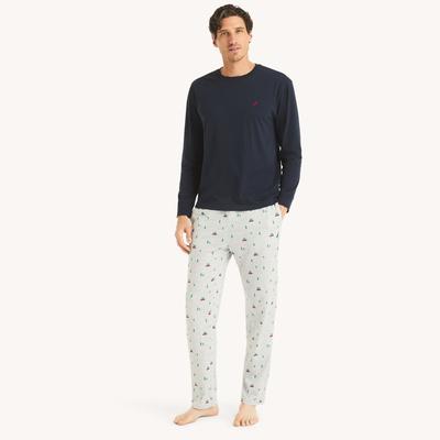 Nautica Men's Pajama Pant Set Stellar Blue Heather, M