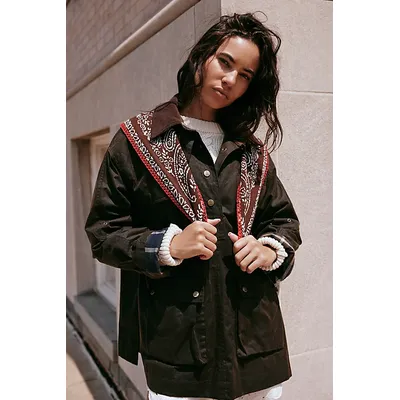 We The Free Headliner Wax Pullover Jacket at Free People in Olive, Size: XL