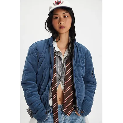 Aura Liner Jacket at Free People in Deep Seas, Size: Small
