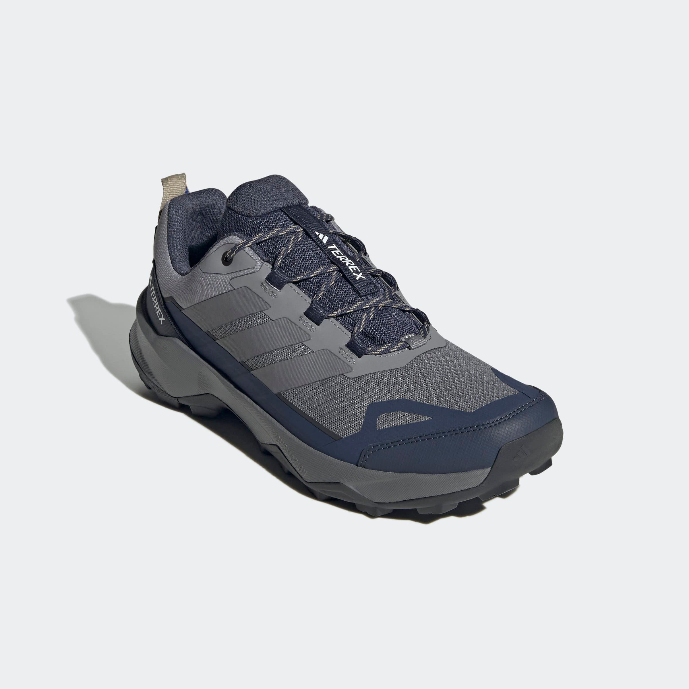 Wanderschuh ADIDAS TERREX "TERREX SKYCHASER AX5", Herren, Gr. 45, blau (grau three, grau four, shadow navy), Synthetik, Textil, Schuhe Wanderschuh