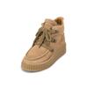 Stiefelette MARC O'POLO "mit markanter Rillen-Plateausohle", Damen, Gr. 37, light pure sand, Obermaterial: 100% Leder (Rind), unifarben, Schuhe