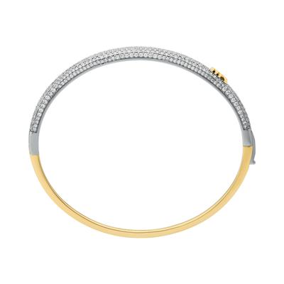 Armreif MICHAEL KORS "Schmuck Geschenk Metall Armkette PREMIUM", gold (gelbgoldfarben, kristallweiß), Armbänder, Damen, mit Zirkonia, Metall, wahlweise mit oder ohne Zirkonia Image