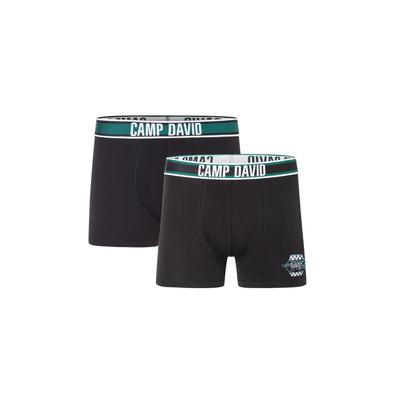 Boxershorts CAMP DAVID "casual", Herren, Gr. L, schwarz (race schwarz), Obermaterial: 95% Baumwolle, 5% Elasthan, unifarben, Unterhosen, mit elastischem Bund Image