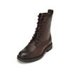 Stiefelette MARC O'POLO "mit praktischem Innenzipper", Damen, Gr. 42, braun (schwarz braun), Obermaterial: 100% Leder (Schaf), Schuhe