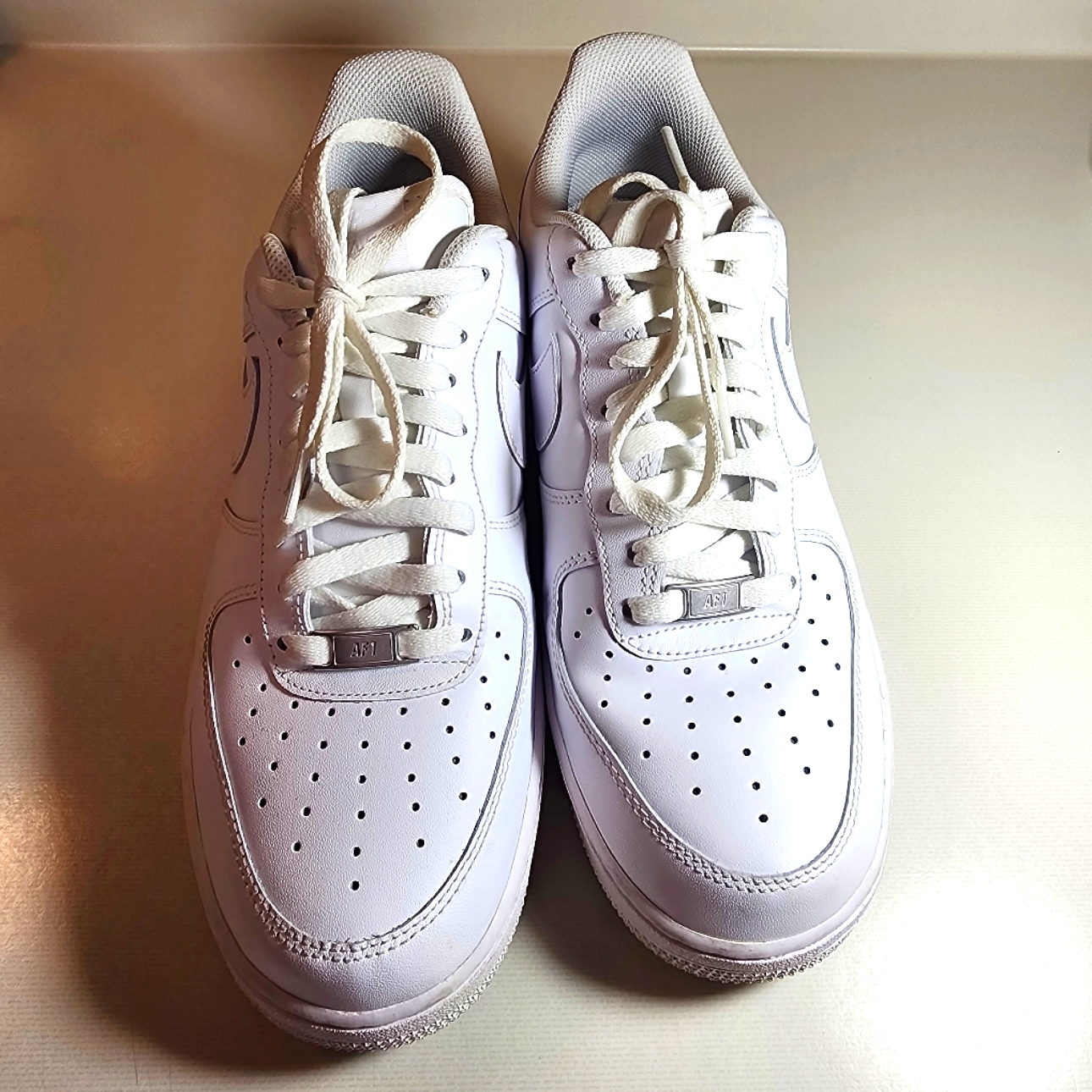 Nike Shoes | White Nike Airforce One Athletic Shoes Men's Size 10.5 | Color: White | Size: 10.5