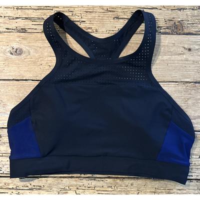 Athleta Intimates & Sleepwear | Athleta Women’s Black/Navy Padded Racerback Sports Bra Size M Nwot | Color: Black | Size: M
