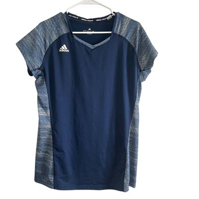 Adidas Tops | Adidas Volleyball Quickset Cap Sleeve Jersey Athletic Shirt Navy Blue Women Xl | Color: Blue | Size: Xl