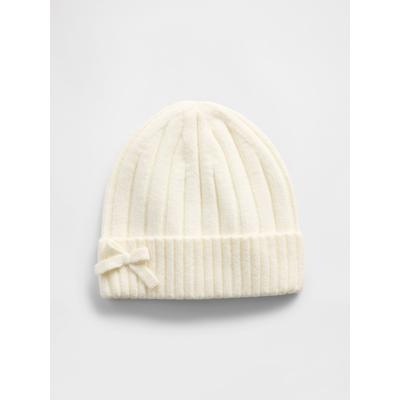 Gap White Soft Touch Bow Beanie