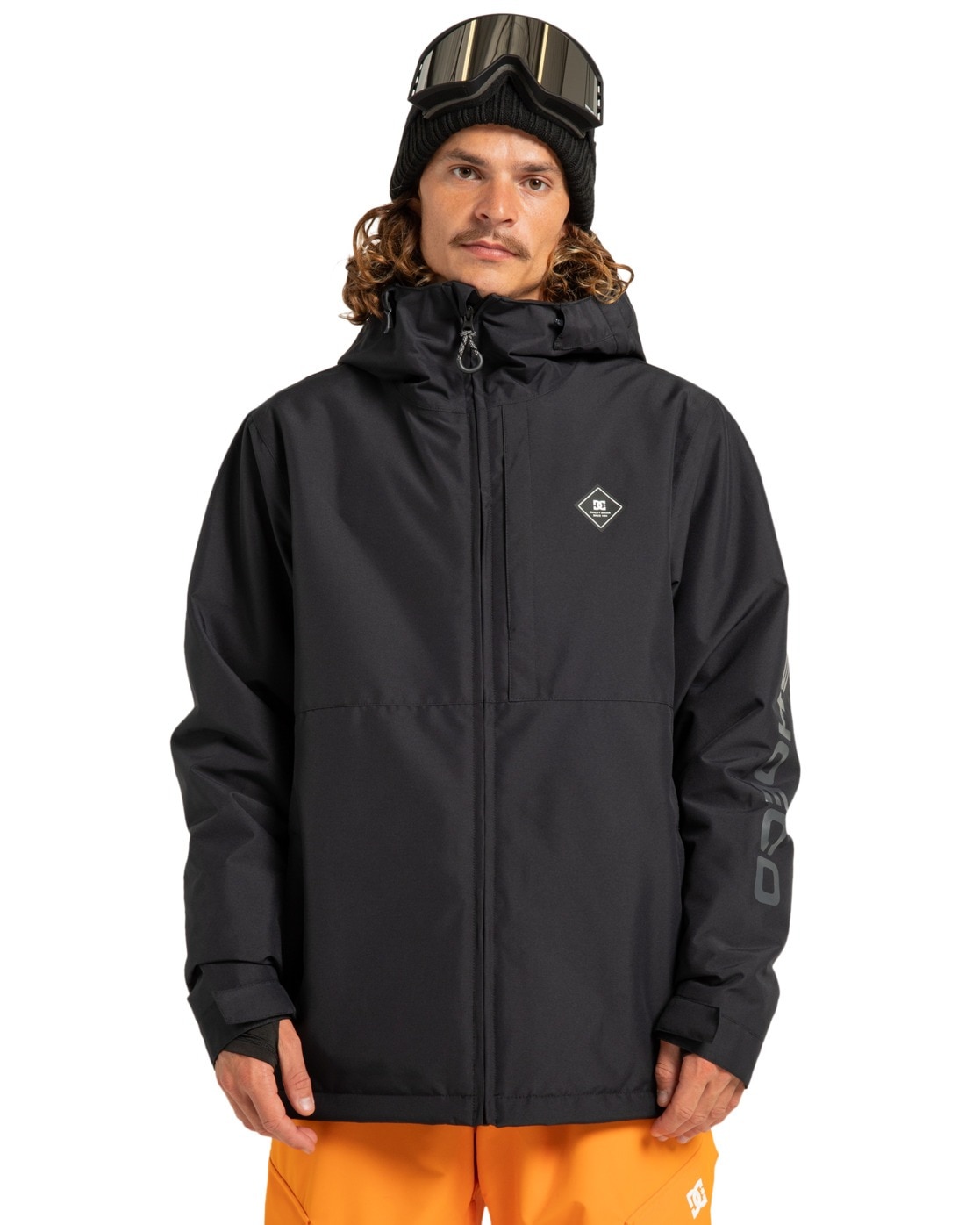 Snowboardjacke DC SHOES "Basis 10K", Herren, Gr. L, schwarz, 100% Polyester, Jacken Snowboardjacke