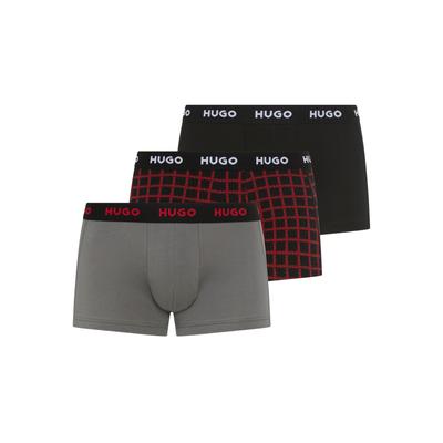 Trunk HUGO UNDERWEAR "TRUNK TRIPLET DESIGN", Herren, Gr. L (52), open miscellaneous 961, Jersey, Obermaterial: 95% Baumwolle, 5% Elasthan, eng, Unterhosen, mit Logobund Image