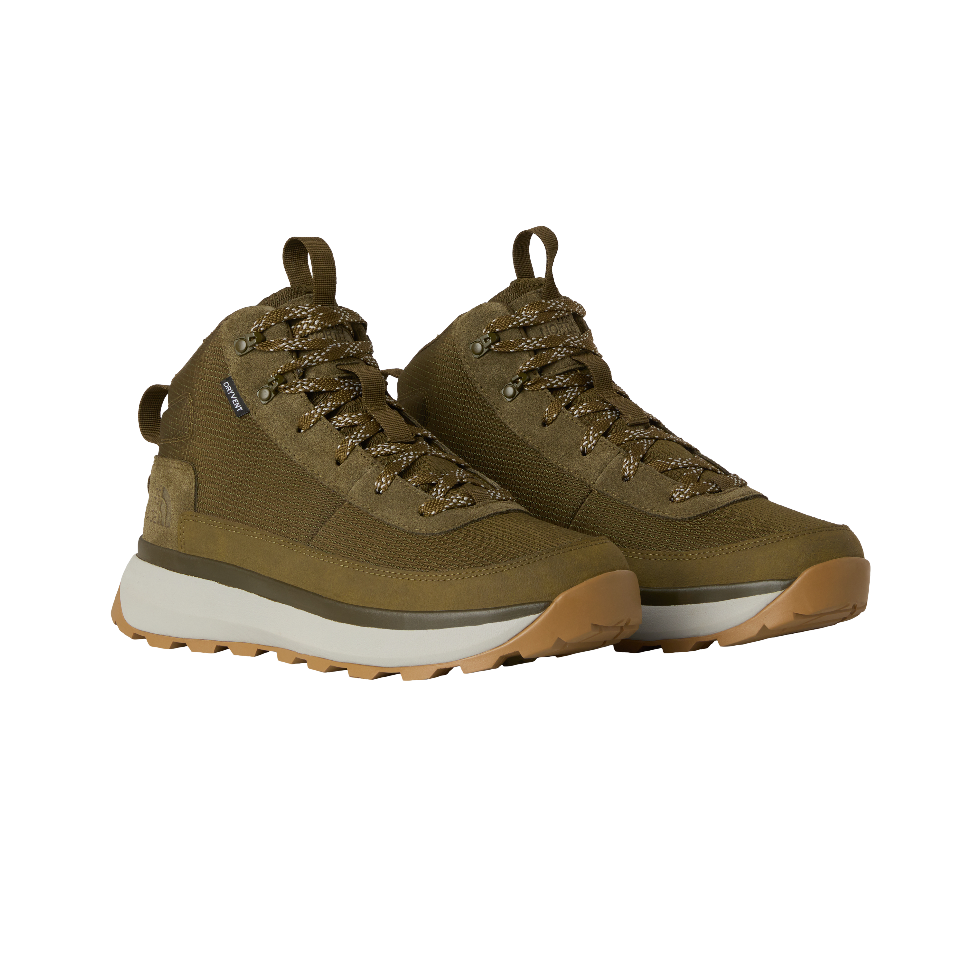 Winterstiefel THE NORTH FACE "M BERGEN MID WP", Damen, Gr. 46, beige (sycamore, soapstone), Leder, Schuhe, Winterschuhe, Winterboots, Snowboots, wasserdicht