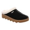 Pantoffel ROHDE "FOGGIA-D", Damen, Gr. 42, schwarz, Veloursleder, klassisch, Schuhe, Hausschuh, Clog mit herausnehmbarer Innensohle aus Lammwolle