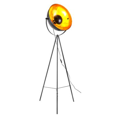 MY HOME Stehlampe "Ciel", gold (schwarz, goldfarben), 1 flammig, Ø 38,50cm H: 153,50cm,, Lampen, Fußtrittschalter am Kabel, Dreh-schwenkbar Image