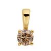 Ketten-Anhänger OROLINO "585/- Gelbgold 1 Brill. 0,25ct. braun", gelb, Schmuckanhänger, Damen, ONE-SIZE, 0,25 ct P2 = erkennbare Einschlüsse, Gold, 0,4 g