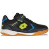 Hallenschuh LOTTO, Kinder, Gr. 27, gelb (schwarz, lime), Synthetik, Kunstfaser, mehrfarbig, sportlich, Schuhe, - mit nichtfärbender Sohle