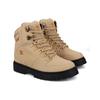 Stiefel DC SHOES "Peary Tr", Gr. 14(48,5), schwarz (tan, schwarz), Obermaterial: Leder (Kuh) / Futter: Textil / Außensohle: Gummi, Schuhe