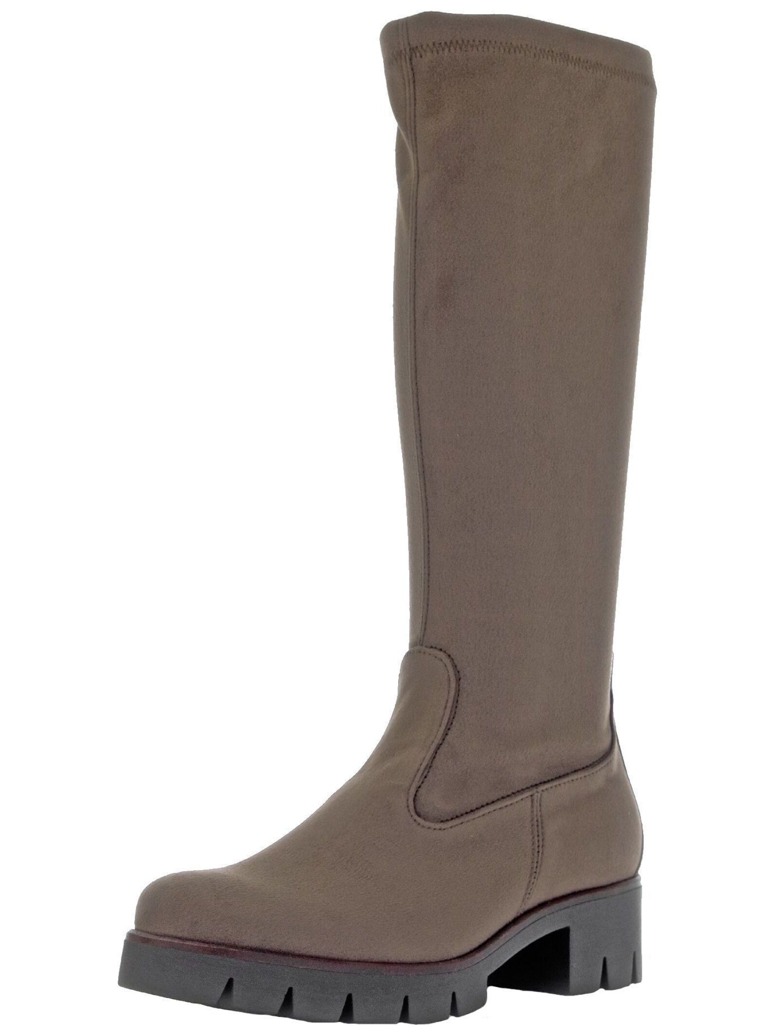 Stiefel GABOR "Gabor Stiefel Veloursleder/Microfaser", Damen, Gr. 40, fango, Microfaser, Veloursleder, Schuhe Stiefel