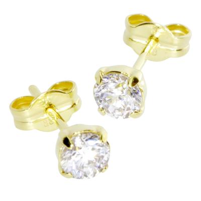 Paar Ohrstecker OSTSEE-SCHMUCK "Ostsee-Schmuck Ohrstecker Emma 4 mm Ohrstecker Emma 4 mm", gelb, Ohrringe, Damen, 4,5mm rund, Gelbgold 333 Image