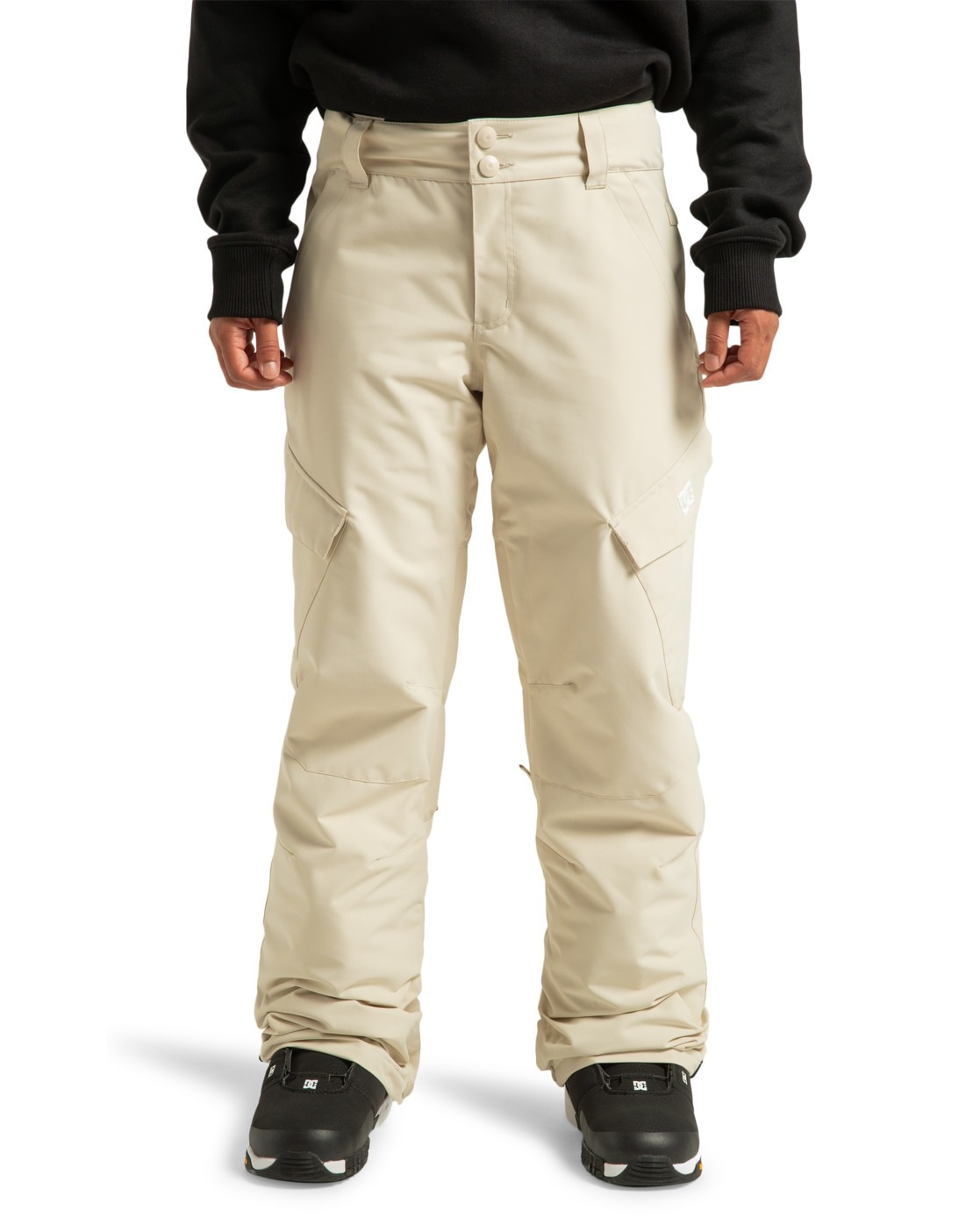 Snowboardhose DC SHOES "Nonchalant", Damen, Gr. M, oatmeal, 100% Polyester, Hosen