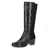 Stiefel CAPRICE, Damen, Gr. 40,5, schwarz, Leder, Textil, klassisch, Schuhe, Blockabsatz, Langschaftstiefel im Used Look