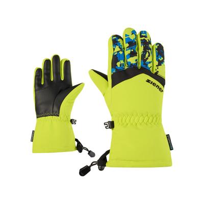 Skihandschuhe ZIENER "LETT-Z AS glove junior", Kinder, Gr. 6,5, grün (lime), Obermaterial: 100% Polyester; Innenhand: 100% Polyester; Futter: 100% Polyester; Wattierung: 100% Polyester, Handschuhe Image