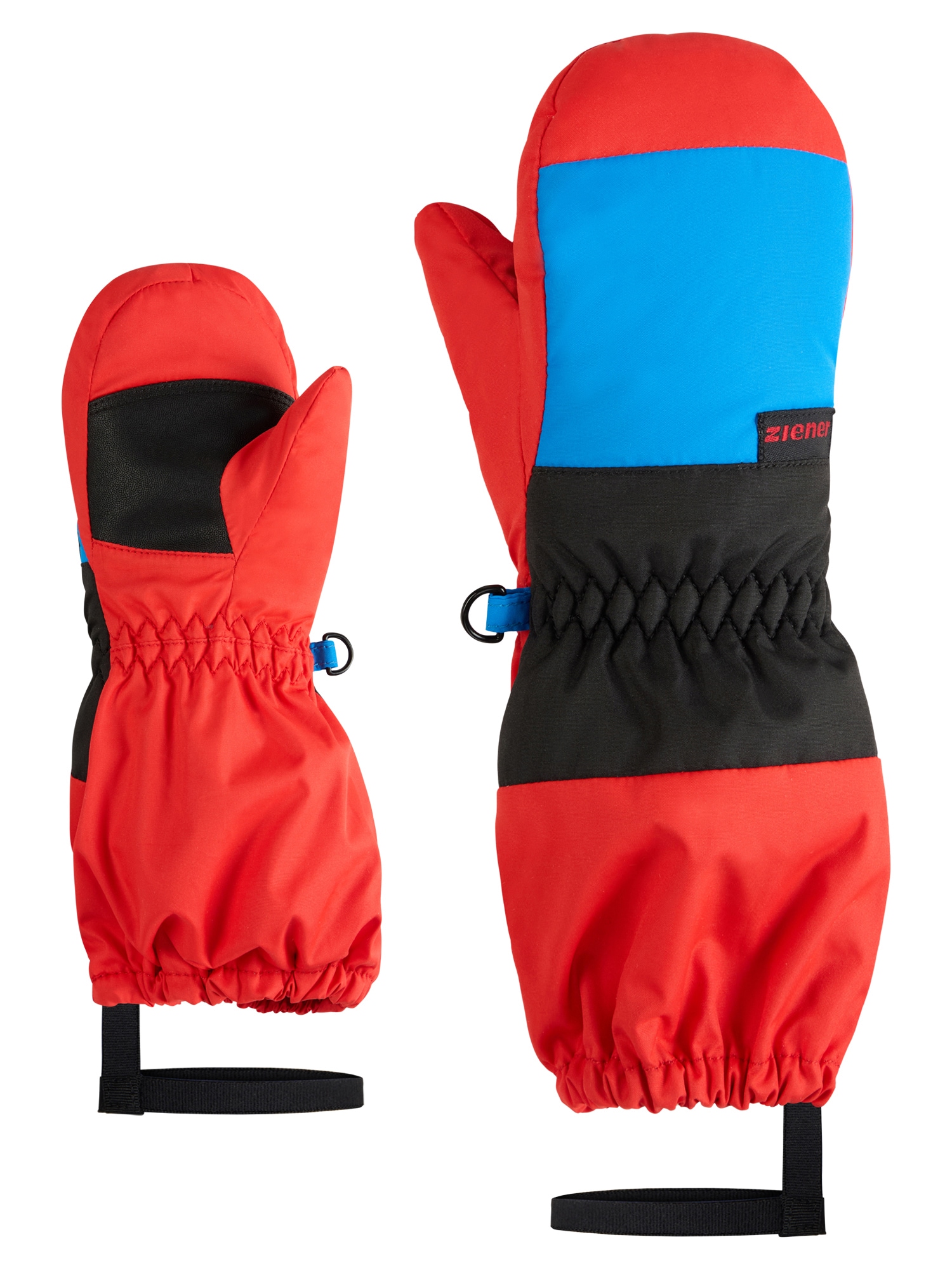 Fäustlinge ZIENER "LIWI-Z AS glove mini", Kinder, Gr. 3, rot, Obermaterial: 100% Polyester; Innenhand: 100% Polyester; Futter: 100% Polyester; Wattierung: 100% Polyester, Handschuhe Image