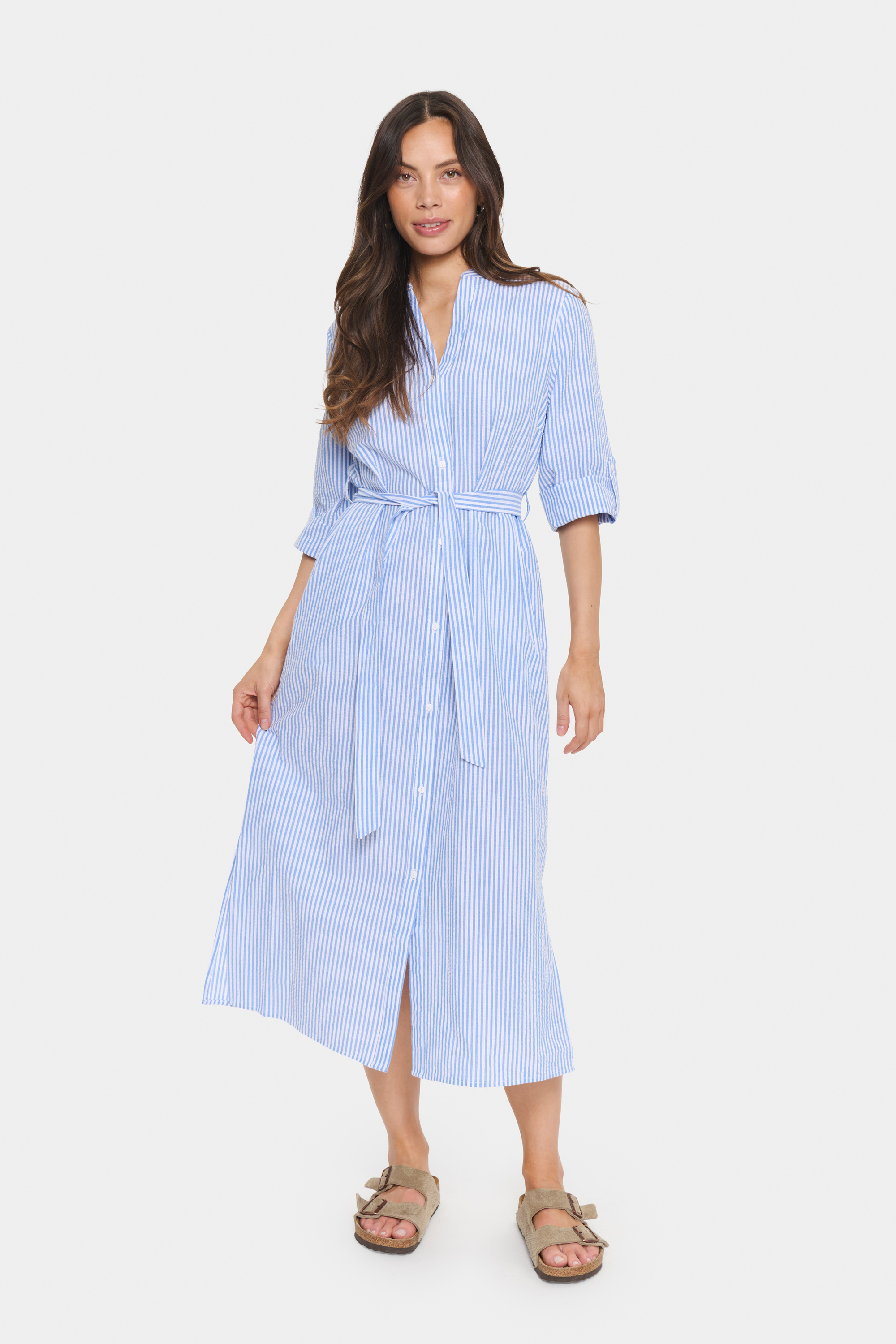 Kleid HaddaSZ Gerade Passform blue white Image