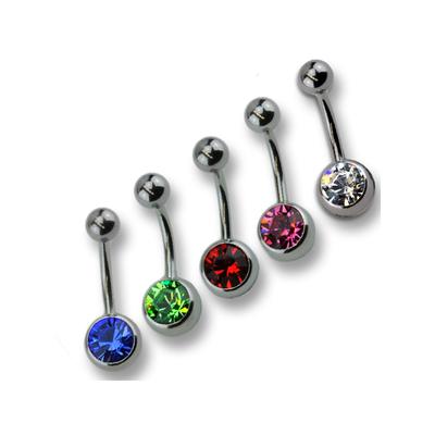Zeeme Body Jewelry Piercing Set 5-teilig 316L CHS Swarovski Kristalle Image