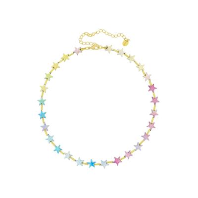 Fashionbox Kette mit Sternen mehrfarbig Image