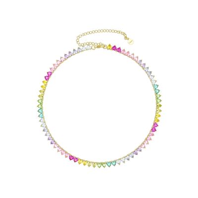 Fashionbox Collier vergoldet mit Zirkonia multicolor Image